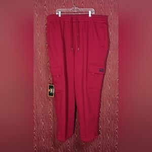 COUNTRY FB Dark Red Heavy Cargo Fleece Pockets Sweatpant Size 3XL Unisex
